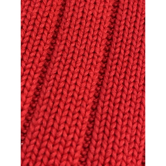 VTG Polo Jeans Co Ralph Lauren Knit Cable Red American Flag Sweater Women L - Picture 3 of 7